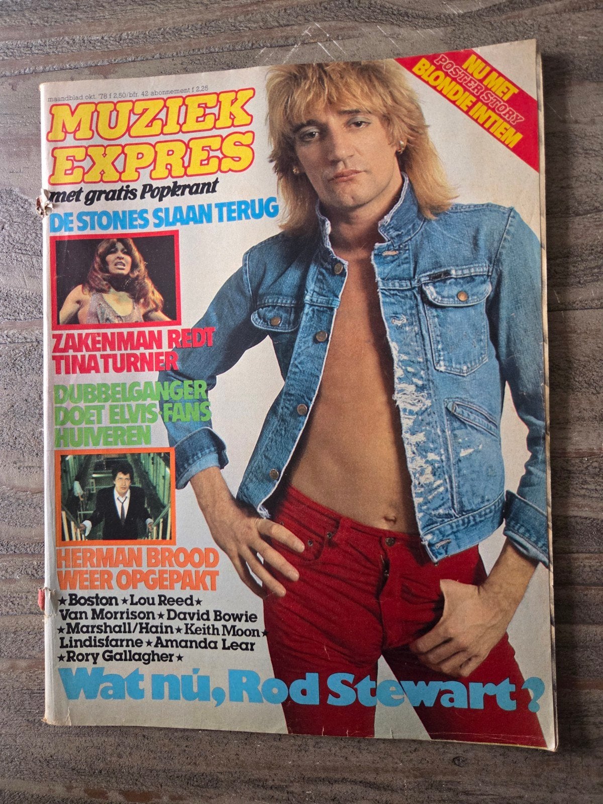 Muziek Expres okt. 1978 - Cover: Rod Stewart, Boeken, Ophalen of Verzenden, Gelezen, Muziek, Film of Tv