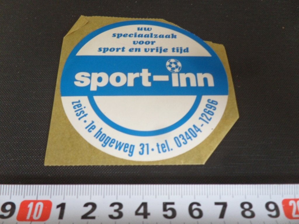 sticker zeist SPORT-INN sport en vrije tijd 1e hogeweg 31 *, Ophalen of Verzenden, Zo goed als nieuw