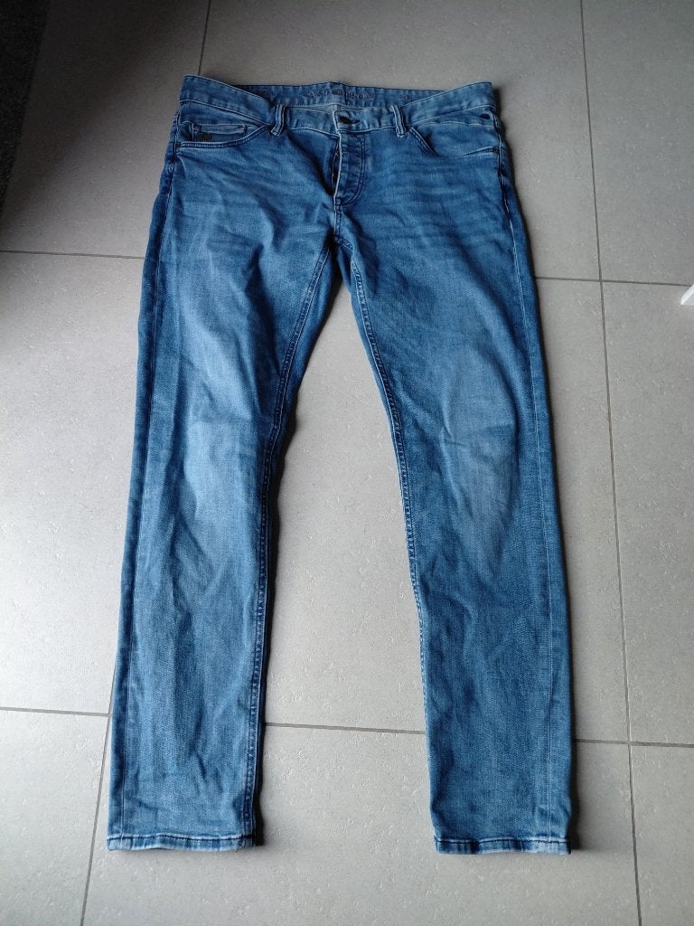 jeans broek cast iron slim riser, W36 - W38 (confectie 52/54), Blauw, Ophalen of Verzenden, Cast Iron
