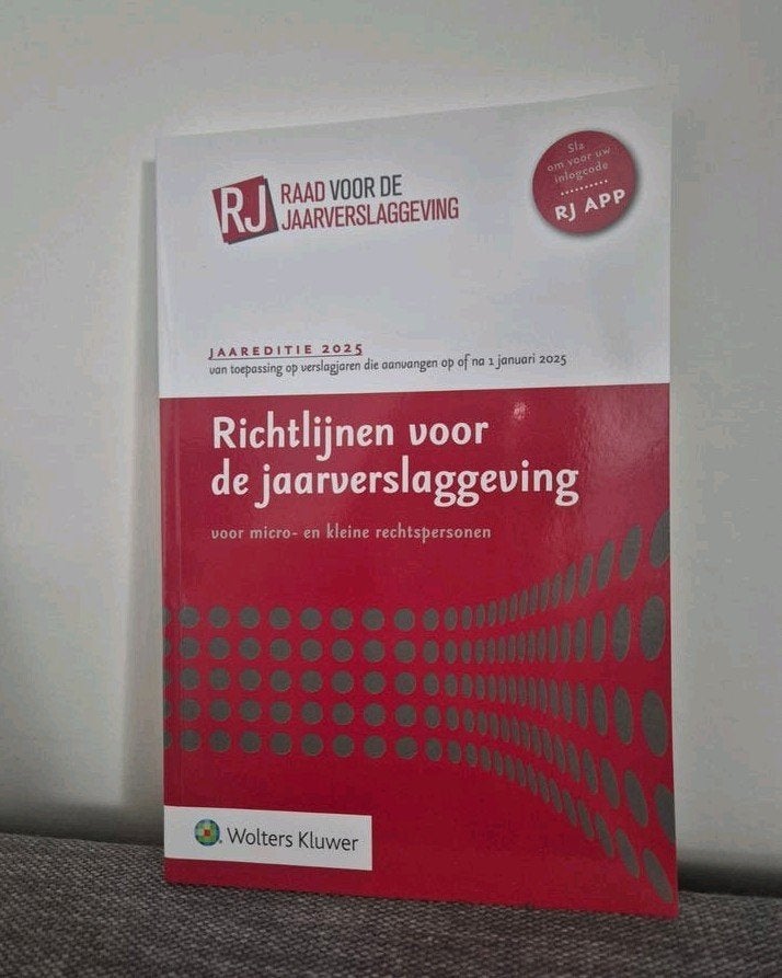 Studieboek Richtlijnen Jaarverslaggeving 2025, Raad voor de Jaarverslaggeving, Zo goed als nieuw, Gamma, HBO