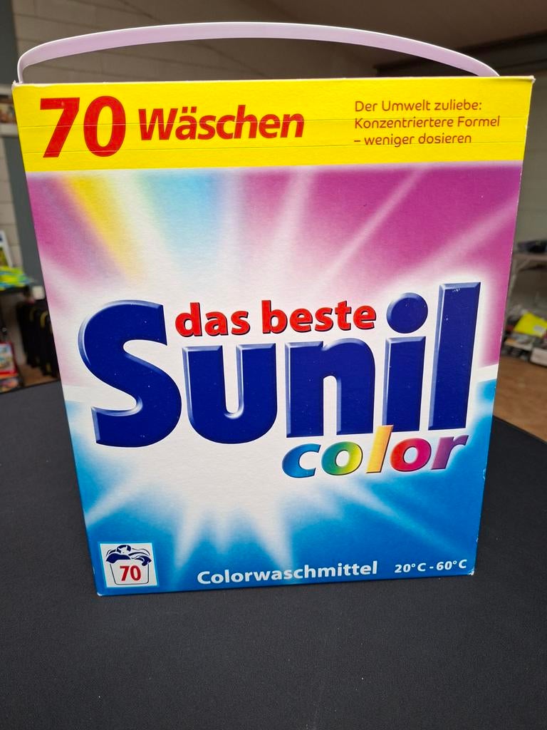 Waspoeder  Sunil Color inhoud 3,85 kg met 70 wasbeurten, Huis en Inrichting, Schoonmaakartikelen, Ophalen of Verzenden, Schoonmaakmiddel