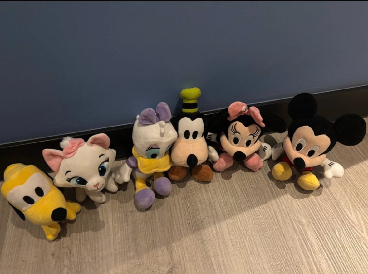 Disney knuffels: Goofy, Mickey, Pluto, Minnie, Kat Marie, Do, Gebruikt, Disney, Overige typen, Ophalen of Verzenden