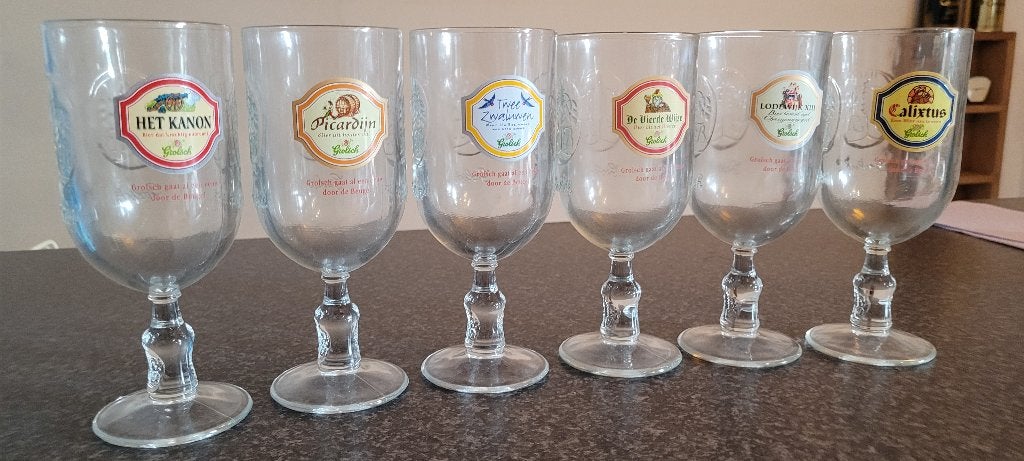 Grolsch Bierglazen - Diverse Speciale Edities (6 stuks), Ophalen of Verzenden, Zo goed als nieuw, Glas of Glazen, Grolsch