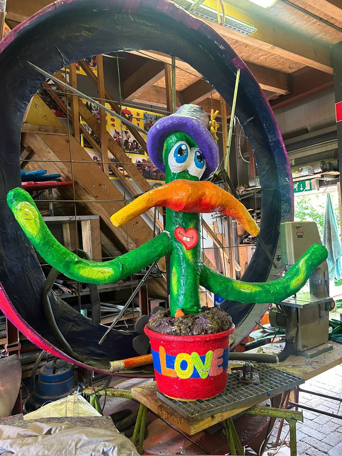 Cactus plant - flower power / decoratie carnaval loopgroep, Ophalen, Carnaval