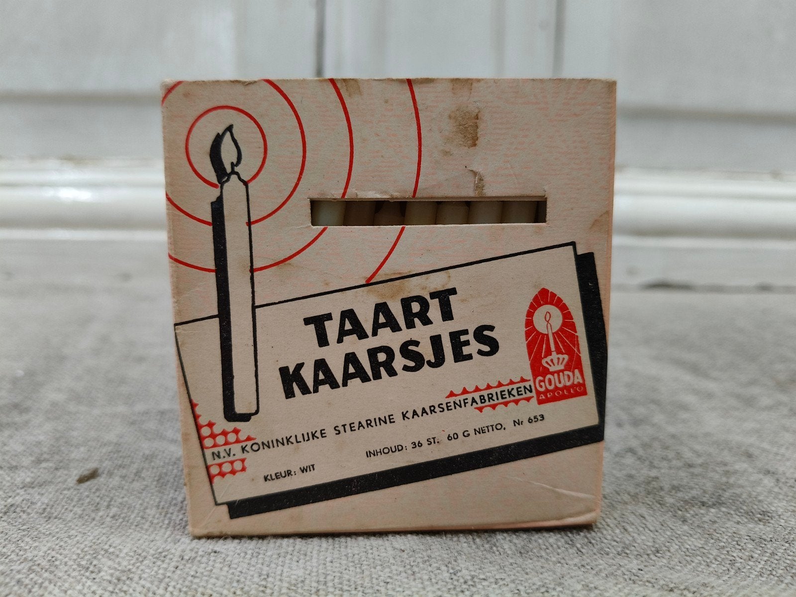 oud doosje taart kaarsjes, Ophalen of Verzenden, Gebruikt