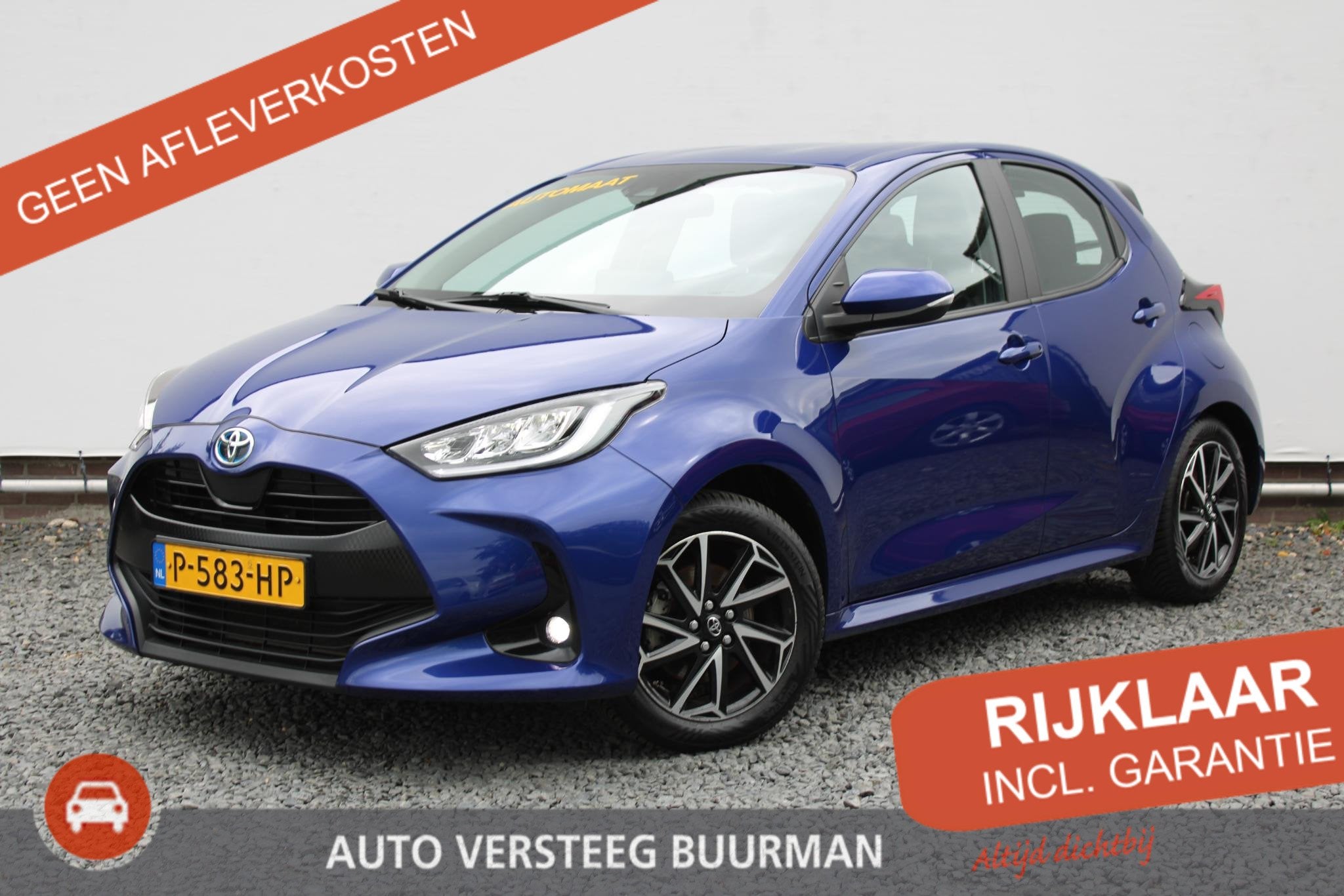 Toyota Yaris 1.5 Hybrid Dynamic Automaat, Parkeersensoren, A, 12 maanden, Gebruikt, Blauw, 49 €/maand