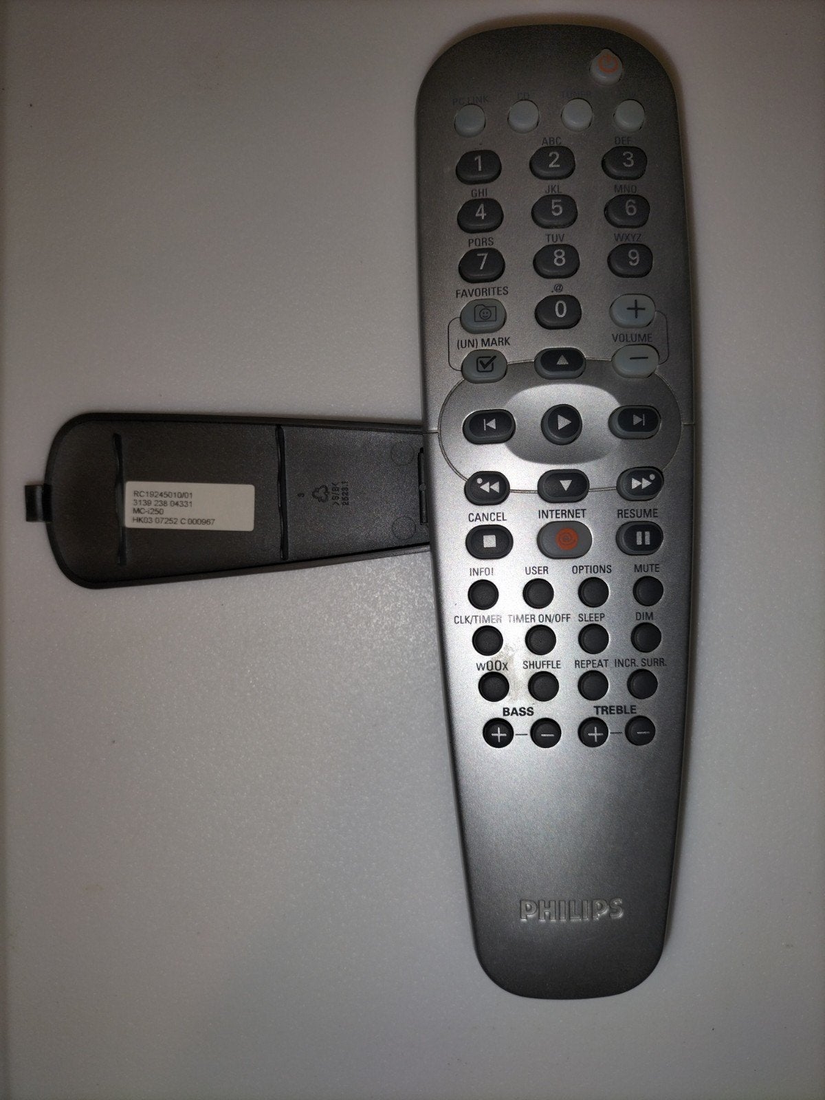 Originele Philips Afstandsbediening 242254900508 DVD/VCR, Ophalen of Verzenden, Dvd