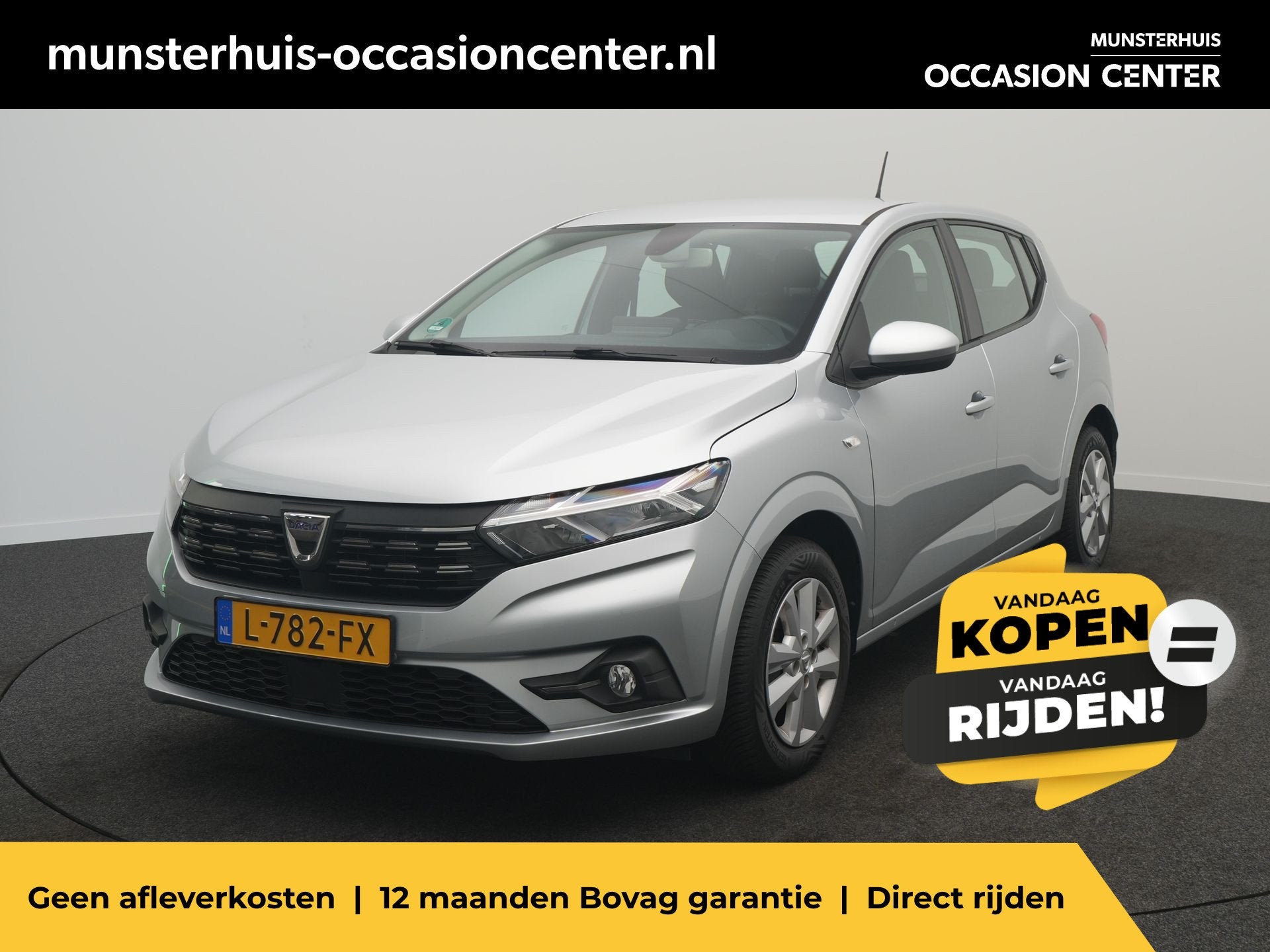 Dacia Sandero TCe 100 Bi-Fuel Essential - All seasonbanden -, Auto's, Voorwielaandrijving, 12 maanden, Origineel Nederlands, Bedrijf