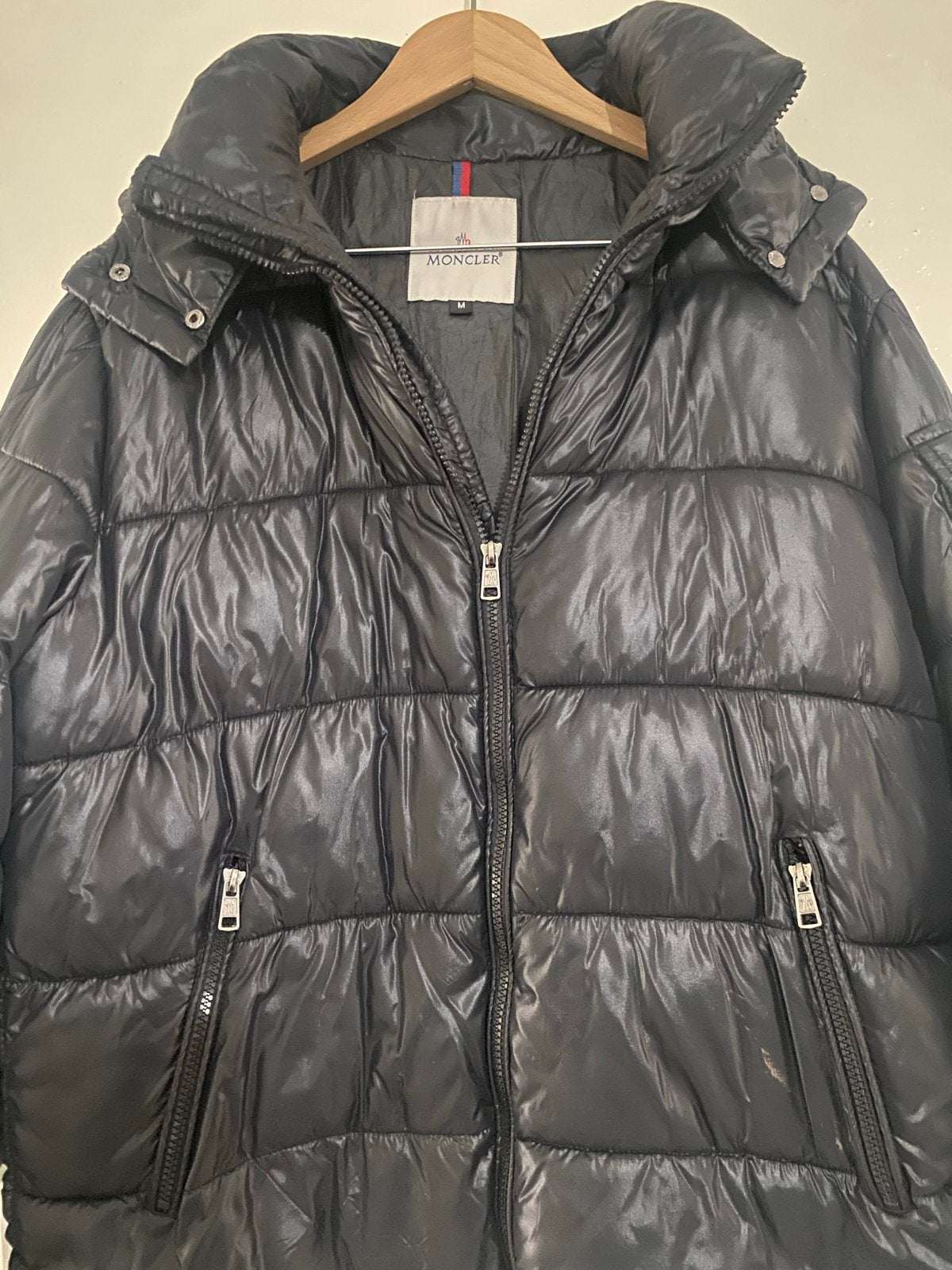 Moncler Jas Lange Mouwen Maat M Zo Goed Als Nieuw, Ophalen, Zo goed als nieuw, Maat 48/50 (M), Zwart