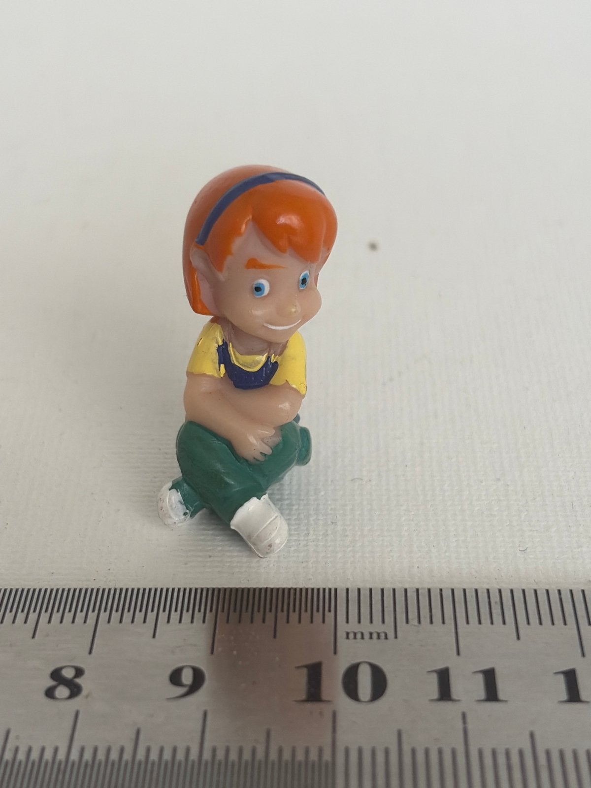 Vintage Smurf-achtig Figuurtje - Jongen met Oranje Haar, Ophalen of Verzenden, Gebruikt