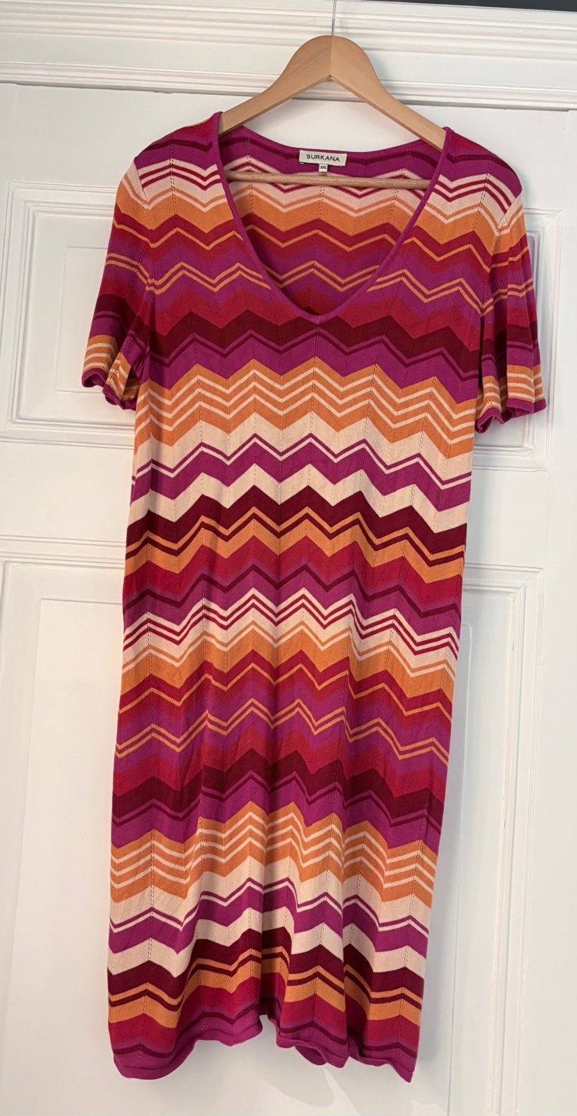 Vrolijke Surkana jurk xxl, Kleding | Dames, Maat 46/48 (XL) of groter, Zo goed als nieuw, Knielengte, Meerkleurig