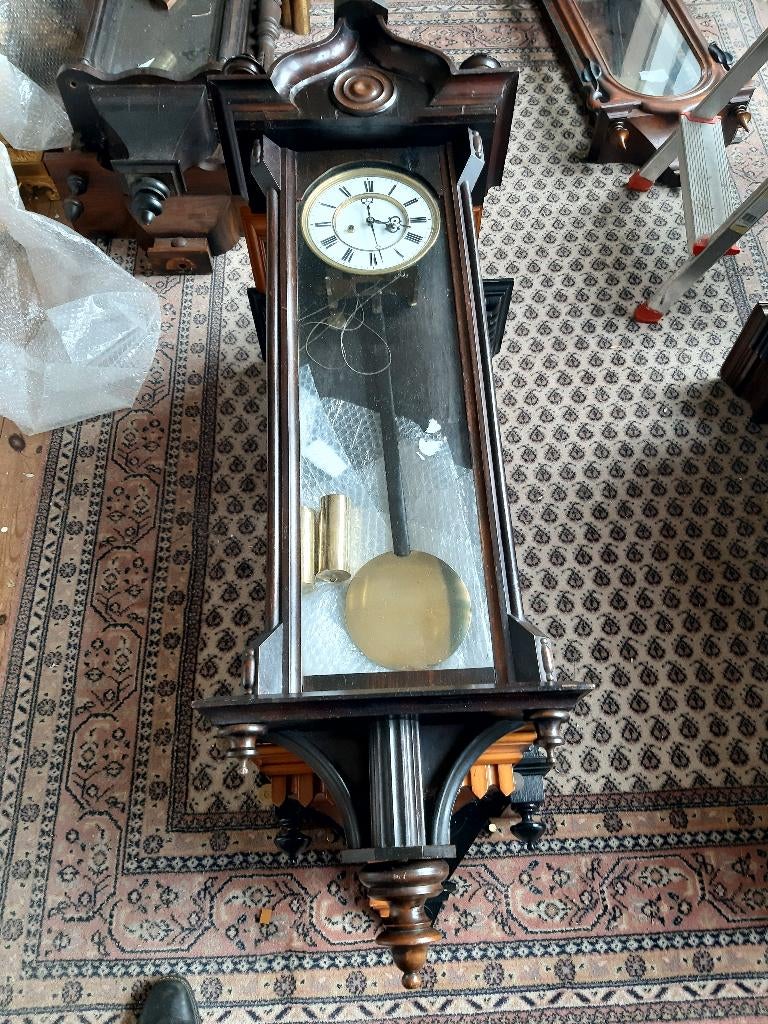 Antieke 2 gewichtenregulateur, Antiek en Kunst, Antiek | Klokken, Ophalen