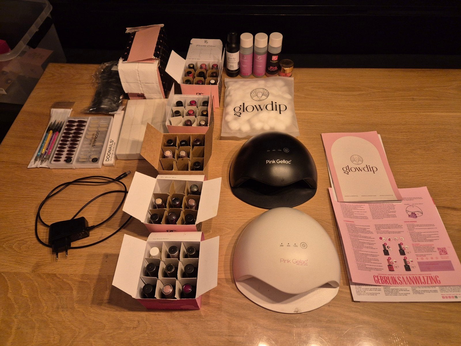 Pink Gellac & Doonails - Complete set met 2 lampen, Ophalen, Zo goed als nieuw, Overige typen