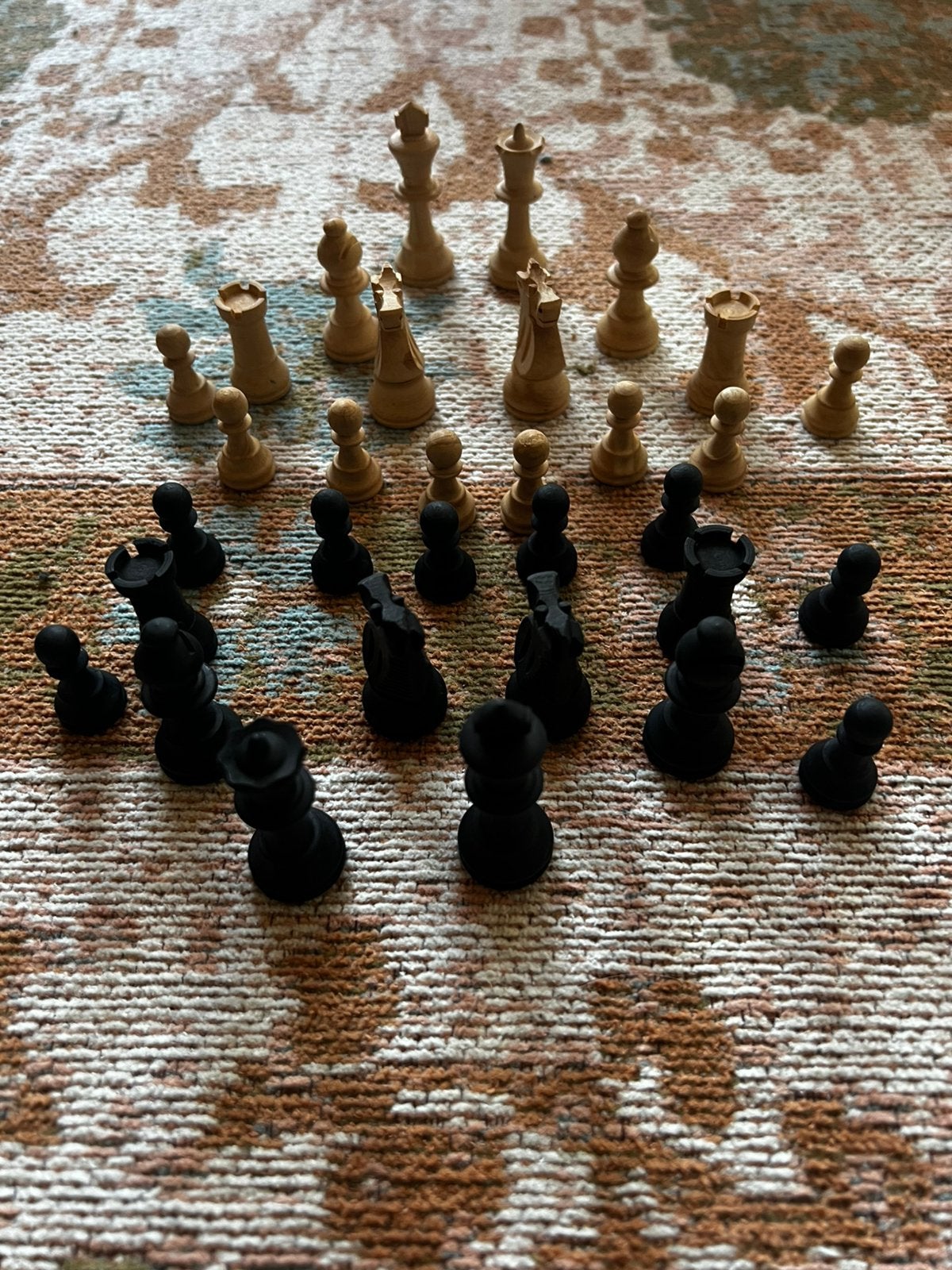 Schaakstenen van hout klein, Hobby en Vrije tijd, Een of twee spelers, Ophalen of Verzenden, Gebruikt