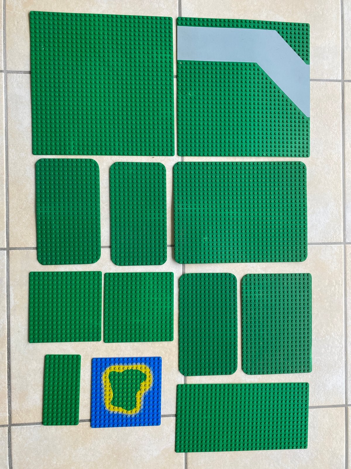 Diverse Lego grondplaten weg meer - Groen en Blauw, Kinderen en Baby's, Speelgoed | Duplo en Lego, Gebruikt, Lego, Ophalen of Verzenden