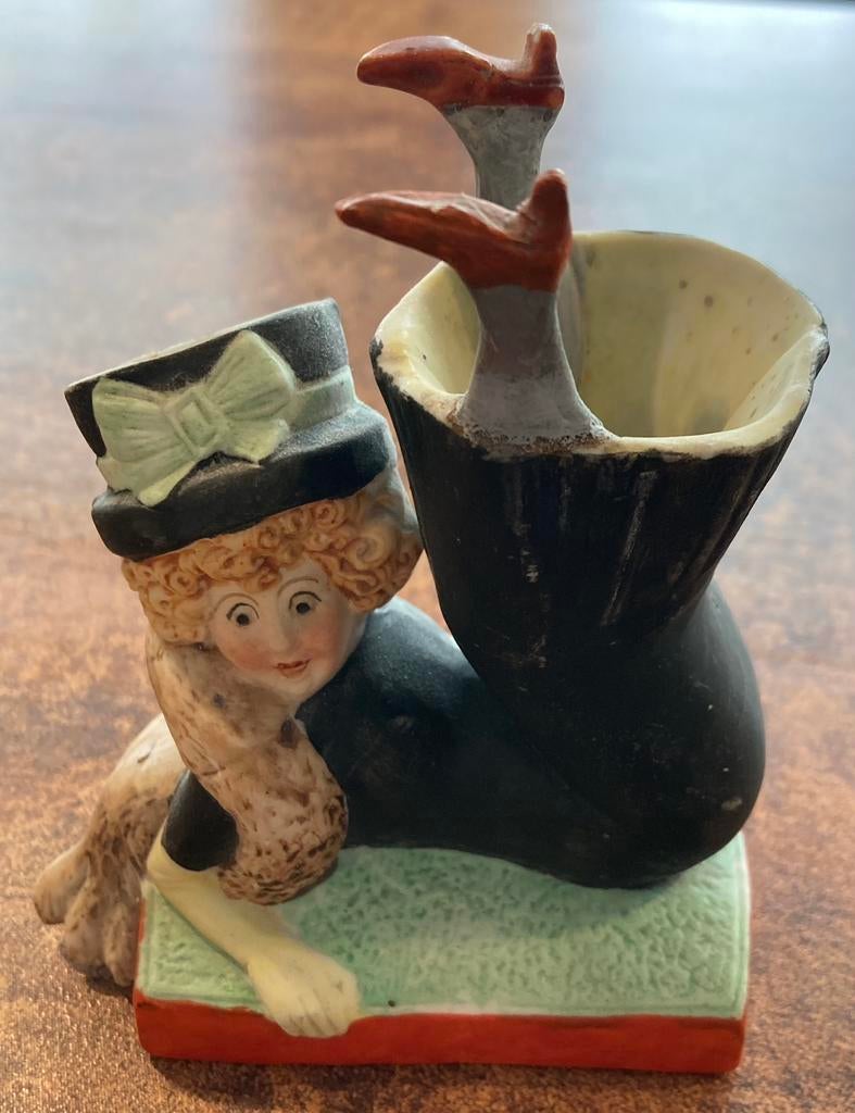 Vaasje Beeldje Jaren 50 Lady Head Vase Nippon?, Verzenden