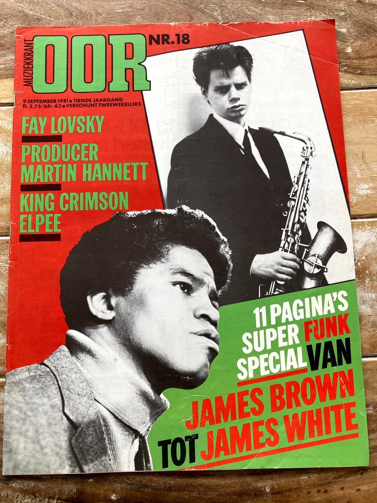 Muziekkrant OOR 1981 DEFUNKT No York LINX James Brown WHITE, Boeken, Ophalen of Verzenden, Zo goed als nieuw, Muziek, Film of Tv