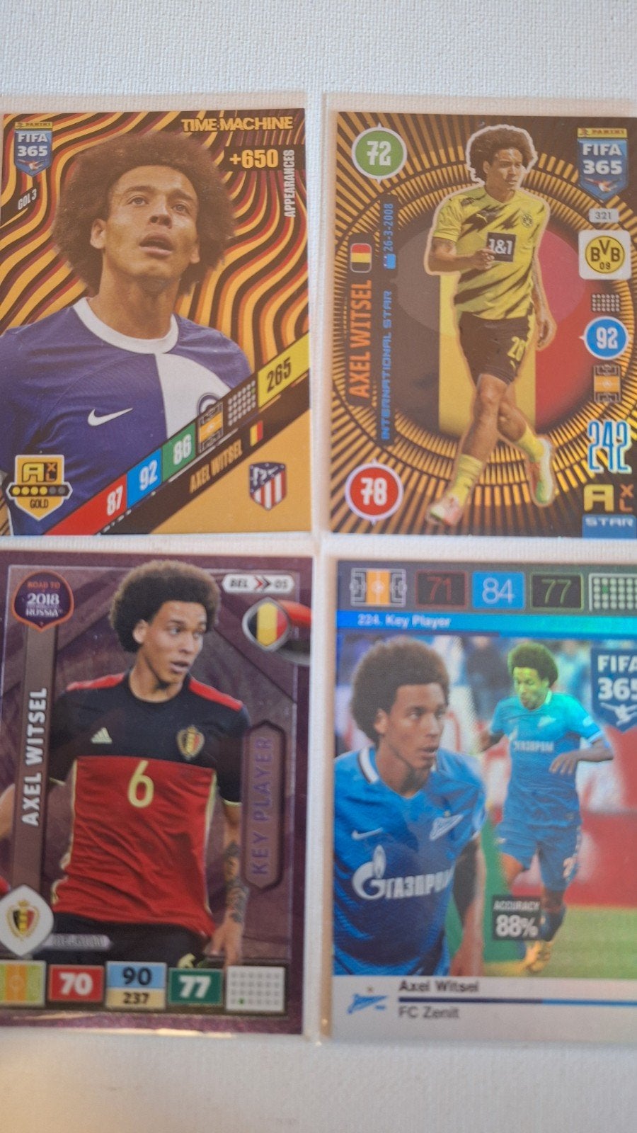 Axel Witsel Voetbal Kaartjes - Diverse Collectie, Ophalen of Verzenden