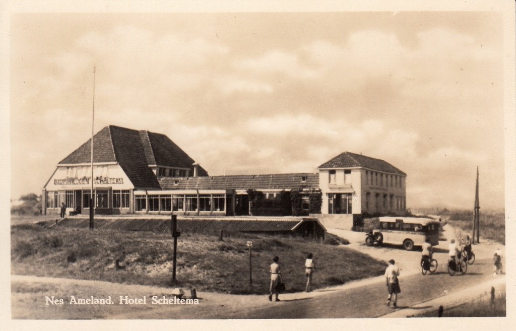 Nes ( Ameland )  -  Hotel Scheltema  ,  1955          =0003=, Ophalen of Verzenden, 1940 tot 1960, Gelopen, Waddeneilanden