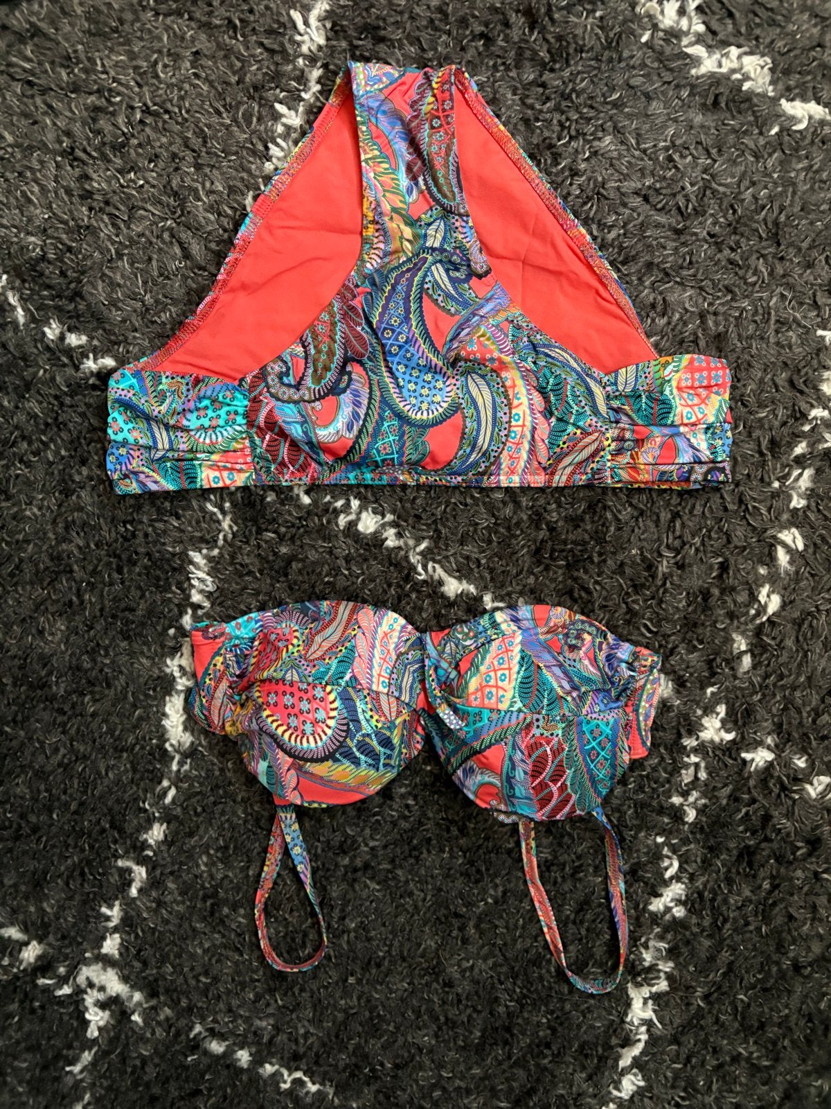 Kleurrijke bikini set Cyell, maat 75C en maat 40 broekje, Kleding | Dames, Badmode en Zwemkleding, Ophalen of Verzenden, Zo goed als nieuw