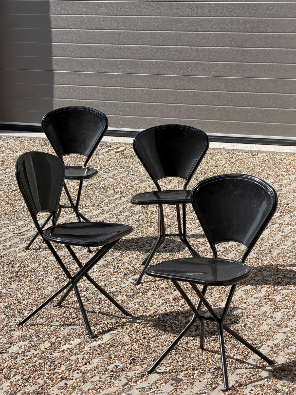Set van 4 Niels Gammelgaard vouwstoelen, 1980, Ophalen, Zo goed als nieuw, Wit