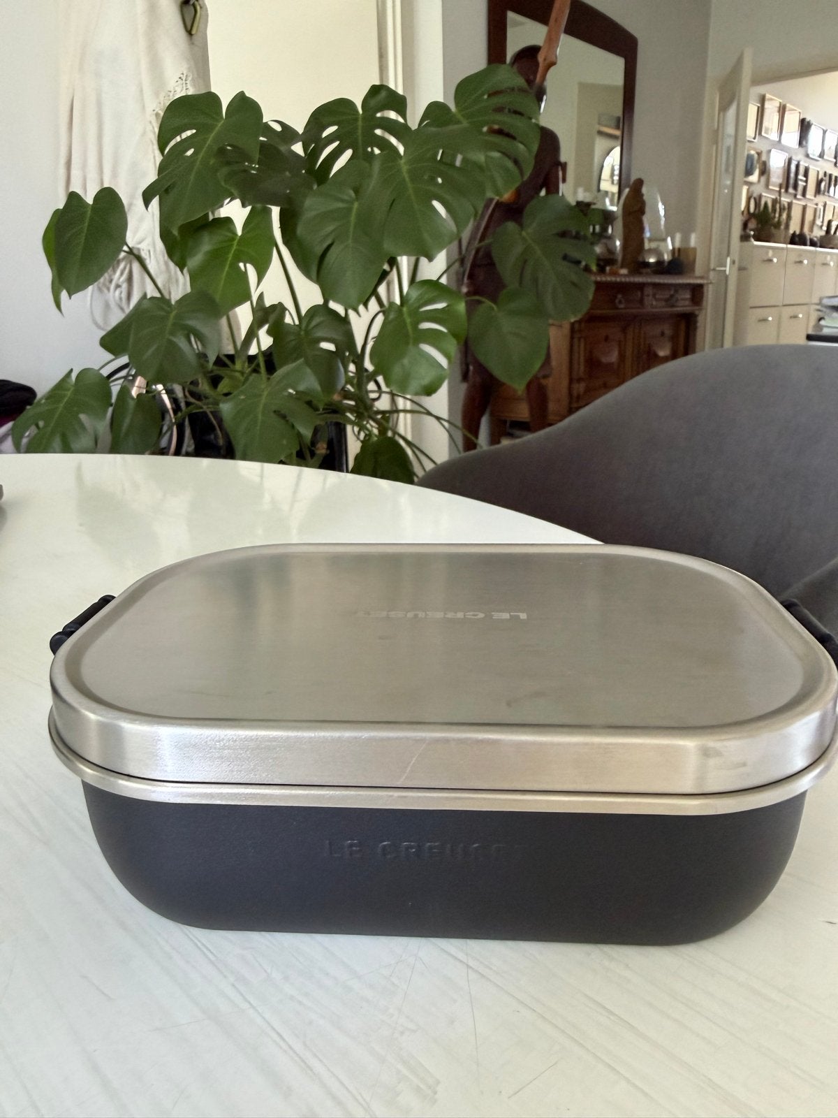 Le Creuset Broodtrommel - Zwart/Zilver - Zo goed als nieuw, Zo goed als nieuw, Zwart, Metaal, Broodtrommel