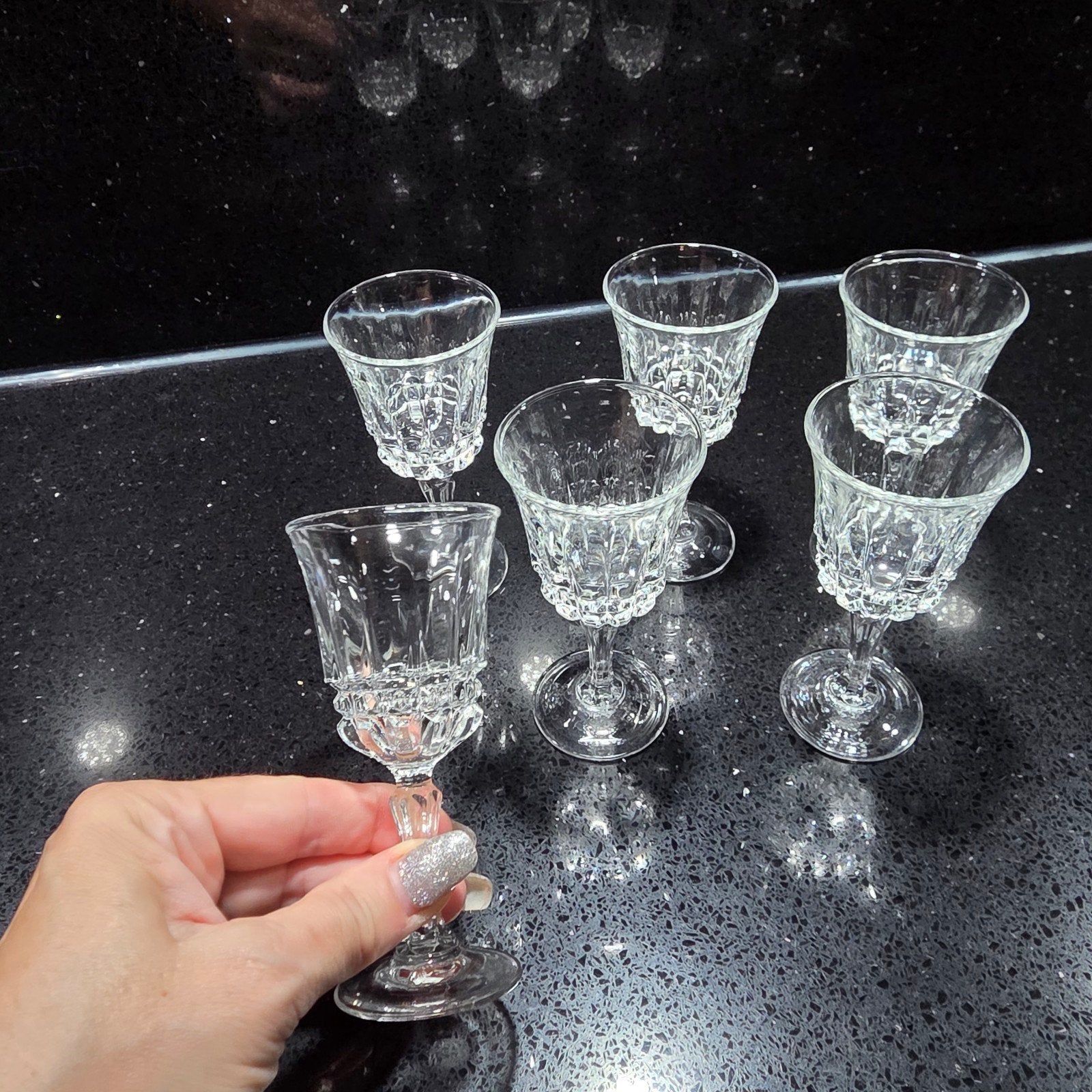Vintage Cristal d'Arques borrel- of sherryglazen, Ophalen