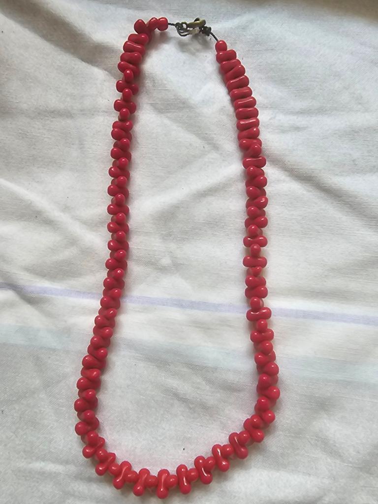 Prachtige Koraal Ketting - Rood, Ophalen of Verzenden, Gebruikt, Rood, Steen of Mineraal