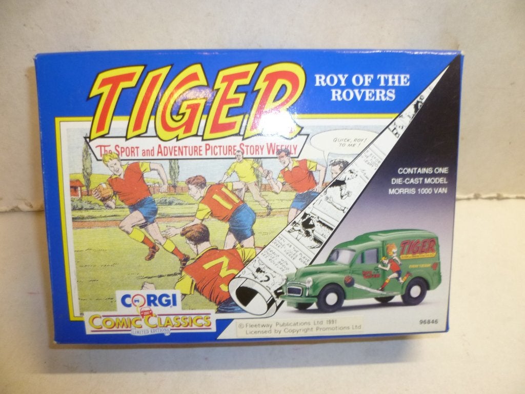 Corgi 1992 Tiger Roy of the Rovers Morris 1000 Van 1:43 auto, Ophalen of Verzenden, Nieuw, Auto, Corgi