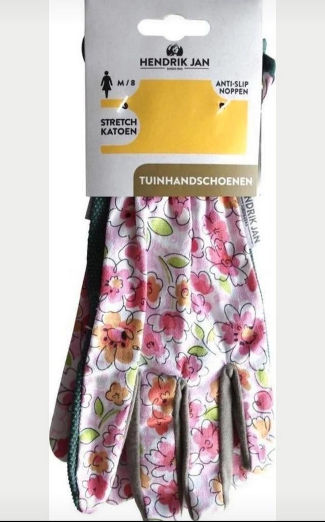 Tuinhandschoen met bloemenprint (groen en/of roze), Tuin en Terras, Werkkleding, Nieuw, Hendrik jan, Ophalen of Verzenden, Dames