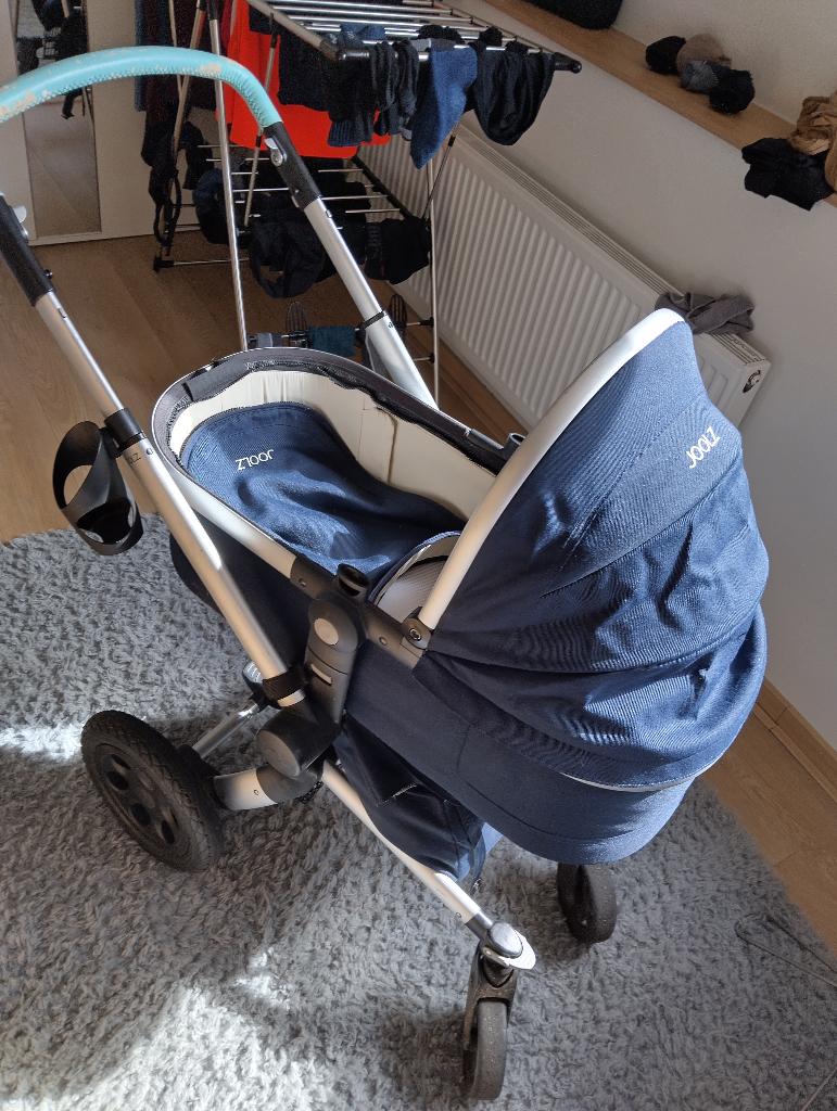 Joolz day blauw kinderwagen, Kinderen en Baby's, Kinderwagens en Combinaties, Gebruikt, Verstelbare duwstang, Ophalen, Kinderwagen