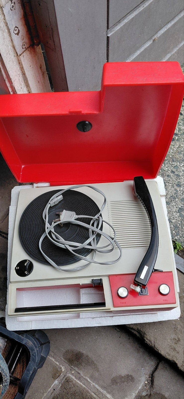 Vintage Europhon Nautilus Draagbare Platenspeler Jaren '70, Ophalen of Verzenden, Gebruikt, Platenspeler, Overige merken