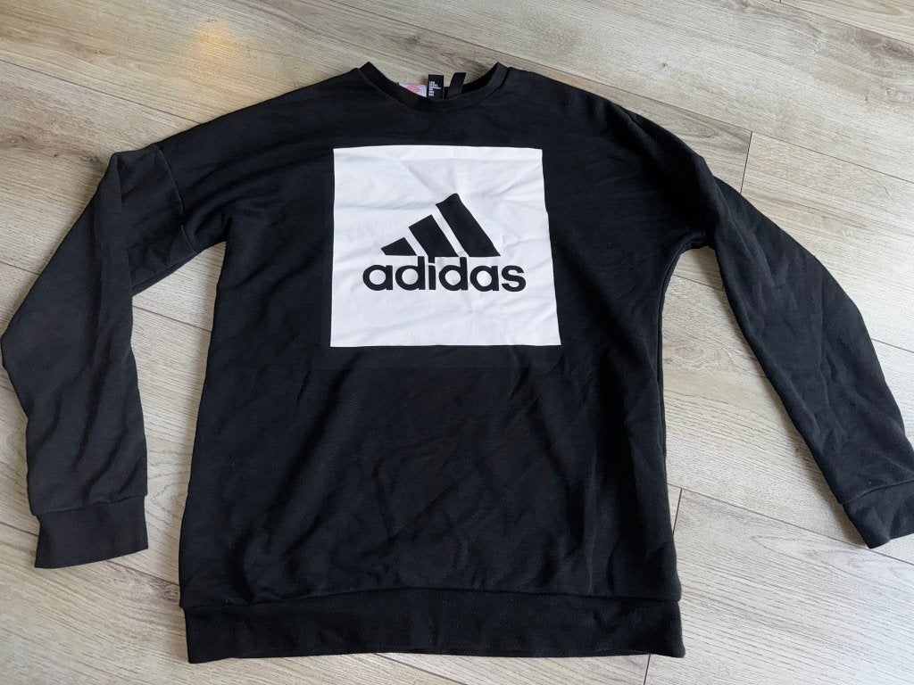 Adidas 176 trui sweater zwart zwarte, Kinderen en Baby's, Kinderkleding | Maat 176, Adidas, Verzenden, Jongen of Meisje, Trui of Vest