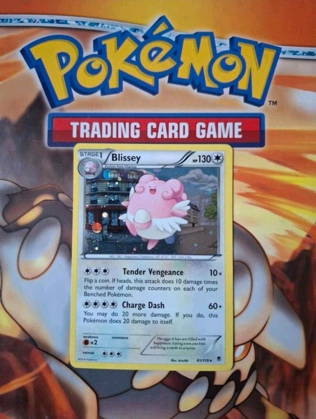 Blissey 81/119 holo rare XY Phantom Forces pokemon kaart, Ophalen of Verzenden, Gebruikt, Losse kaart, Foil