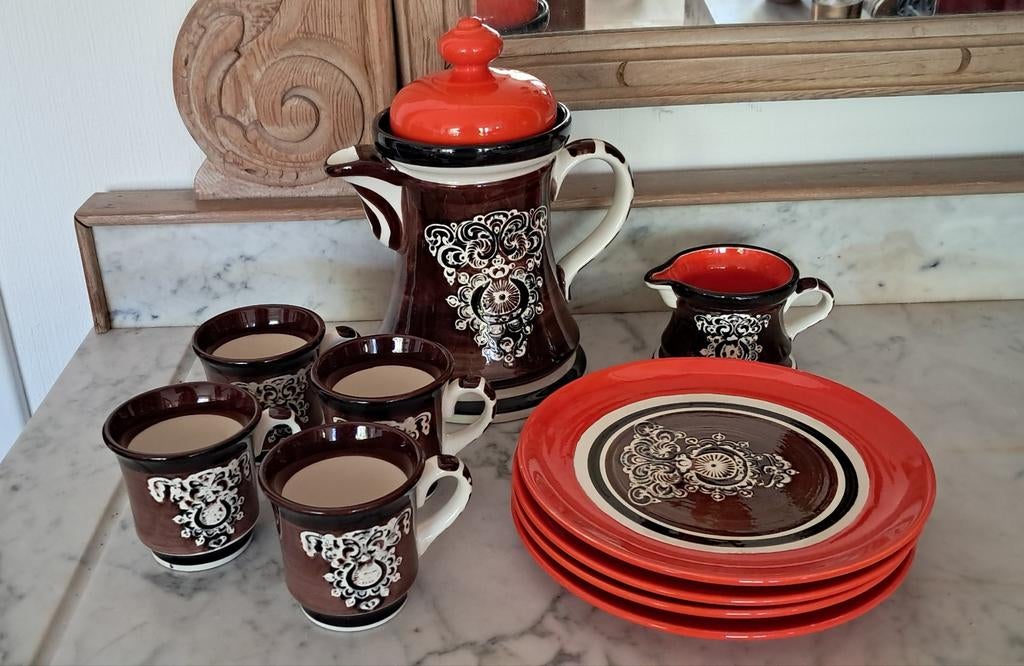 Vintage Adlon Keramiek Koffieservies Schamberg 1970, Antiek en Kunst, Antiek | Keramiek en Aardewerk, Ophalen