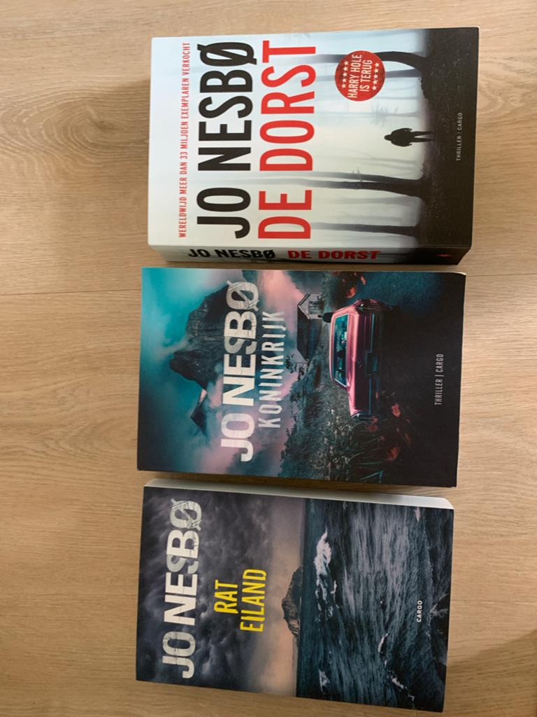 Jo Nesbø Thriller Boeken: De Dorst, Koninkrijk, Rat Eiland, Boeken, Thrillers, Ophalen of Verzenden, Zo goed als nieuw, Scandinavië