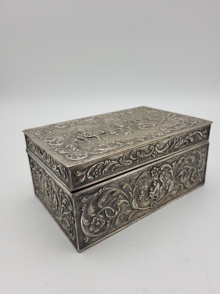 Doos zilver juwelen 1947., Antiek en Kunst, Ophalen of Verzenden, Zilver