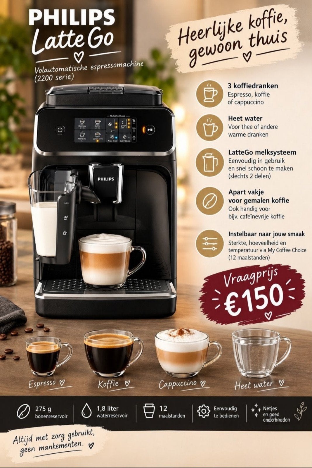 Philips LatteGo 2231/40 volautomatische espressomachine, Ophalen