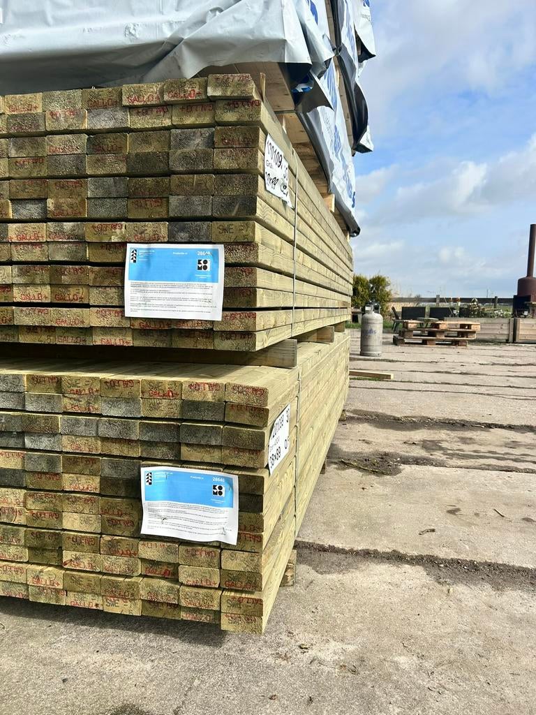 Geimpregneerd sls cls 38x89 mm regels, Geïmpregneerd, 25 tot 50 mm, Nieuw, Ophalen of Verzenden