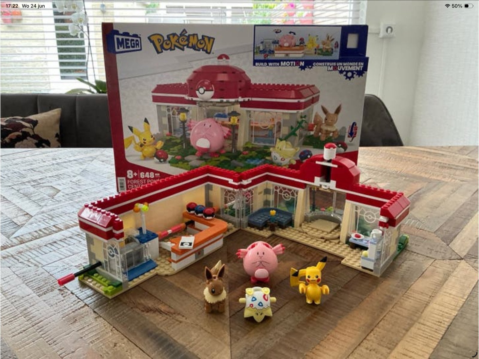 Mega Construx Pokémon Forest Pokémon Center HNT93, Ophalen of Verzenden, Zo goed als nieuw, Megabloks