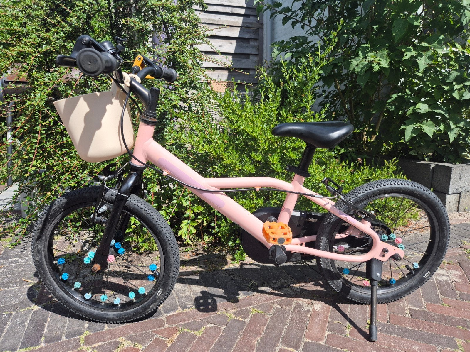 Roze kinderfiets, Ophalen, Gebruikt, Minder dan 16 inch, BTWIN