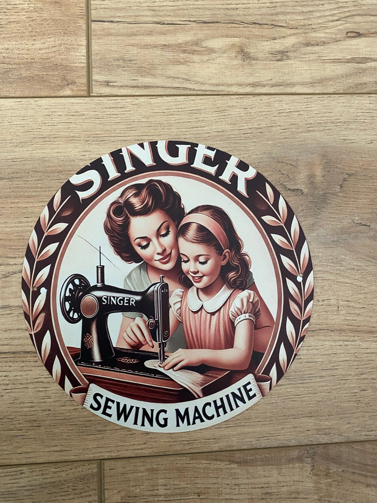Vintage Singer Naaimachine Reclame Bord - Retro Decoratie, Verzenden
