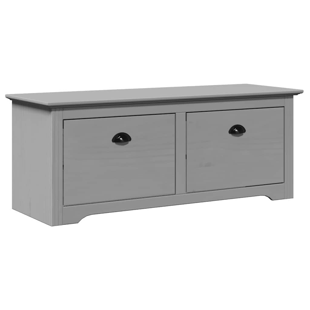 vidaXL Gangbank BODO 114x40x45 cm grijs, Minder dan 75 cm, Ophalen of Verzenden, Rechte bank, Minder dan 150 cm