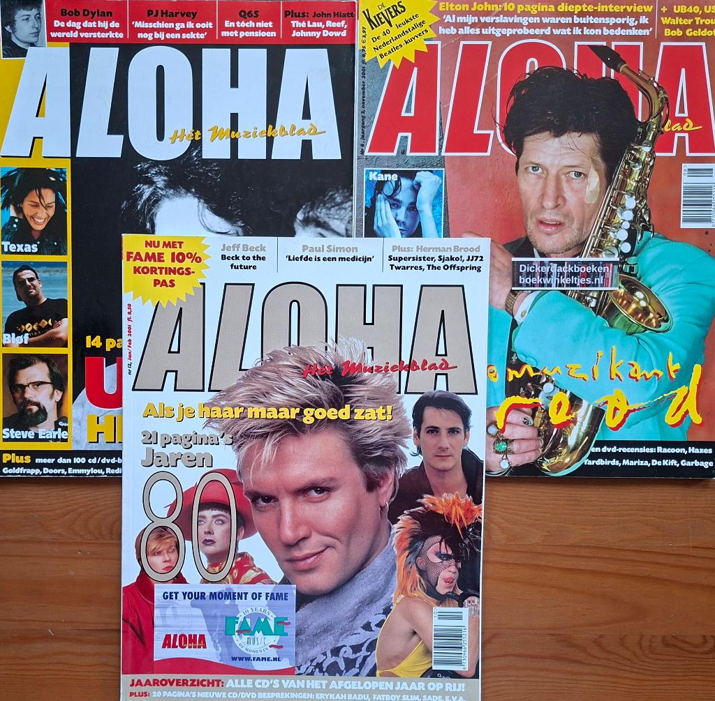 3x muziekblad Aloha 2000/ 2001, Ophalen of Verzenden, Gebruikt, Boek, Tijdschrift of Artikel