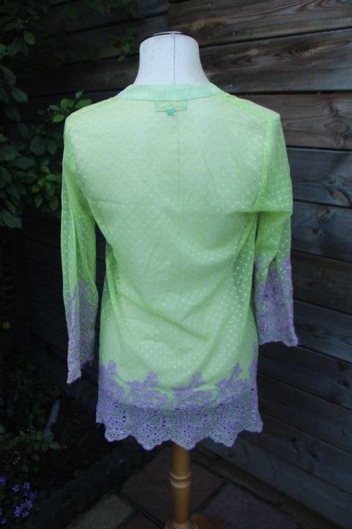 Tuniek lime/ lila Antica Sartoria mt S transp Vaste prijs, Kleding | Dames, Ophalen of Verzenden, Zo goed als nieuw, Antica Sartoria