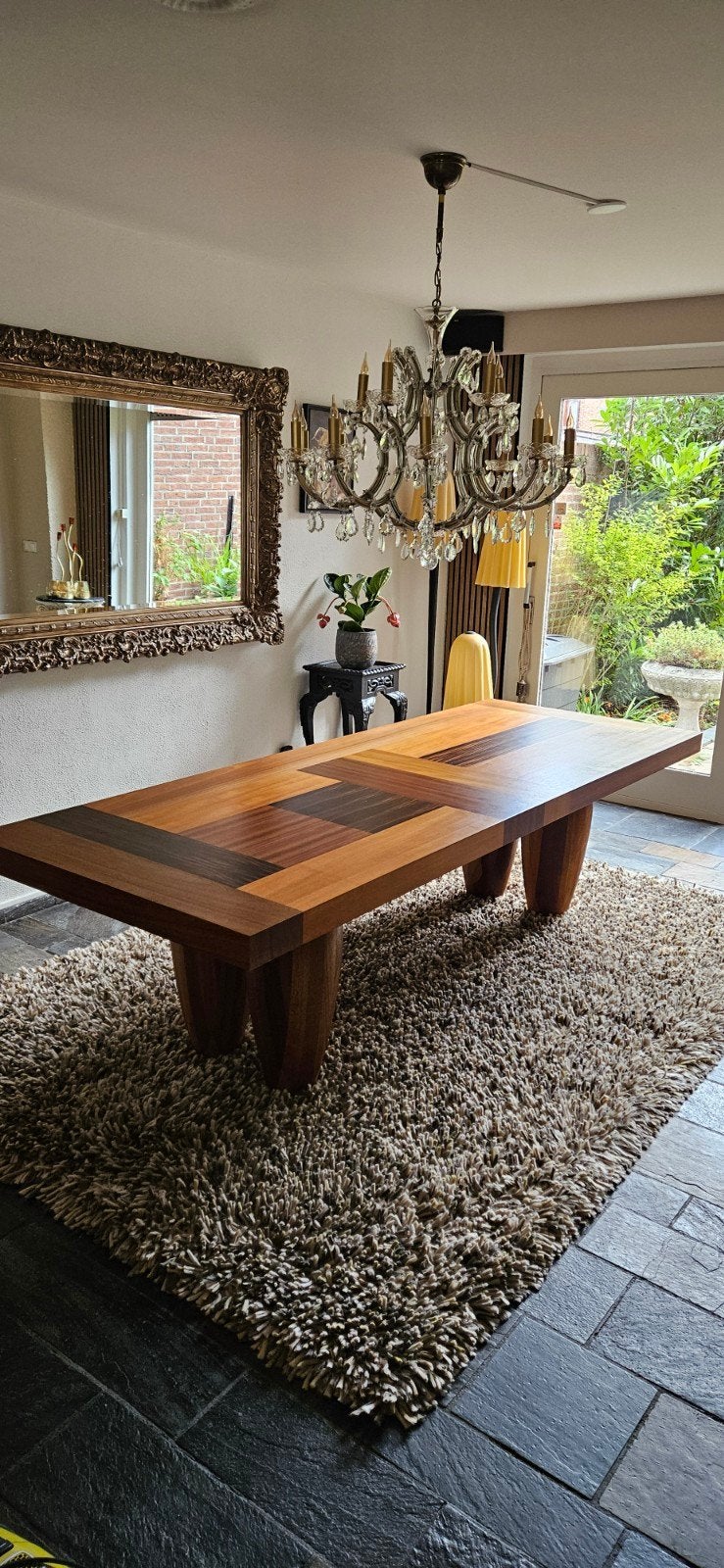 Hoogpolig wollen vloerkleed 200x300 cm, ecru melange, Huis en Inrichting, Stoffering | Tapijten en Kleden, Ophalen, Rechthoekig