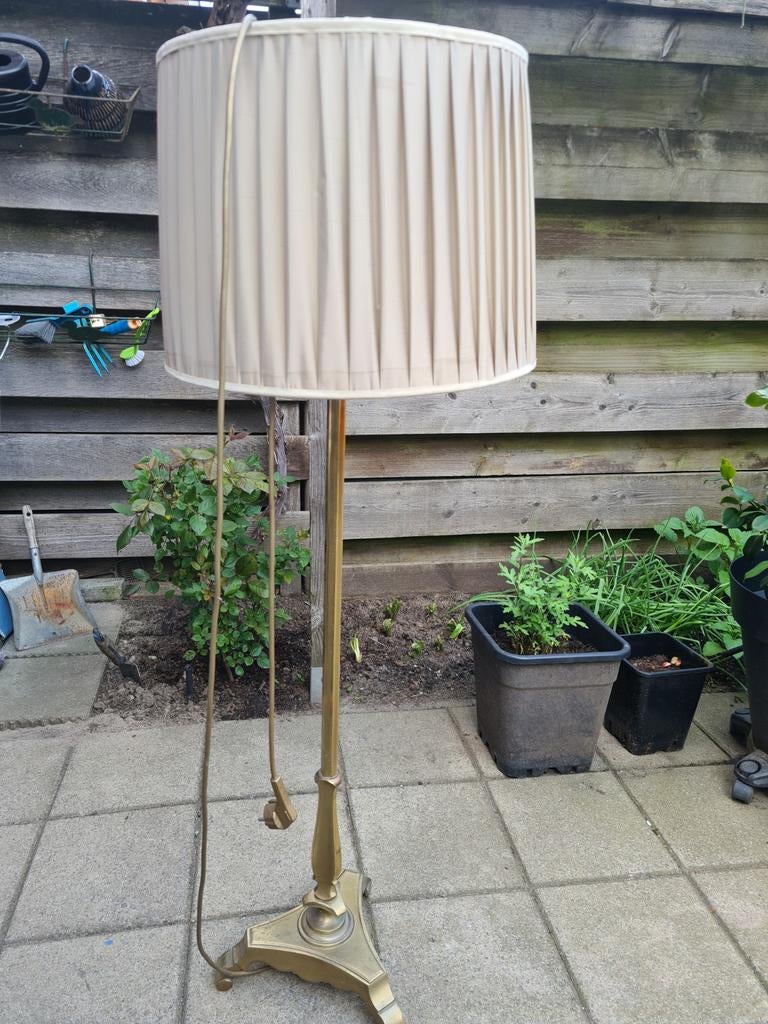 Antieke lamp van messing, Ophalen, Minder dan 100 cm