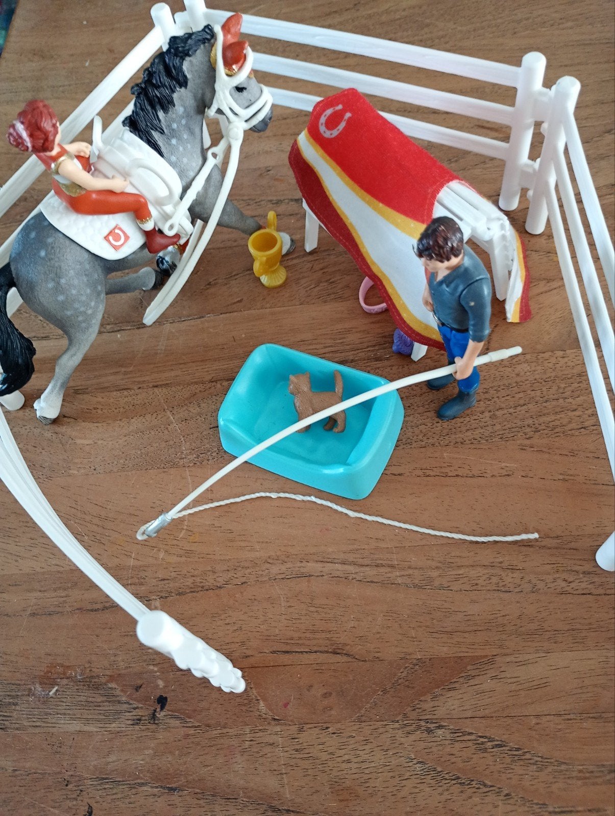 Schleich 42443 voltige set, compleet, Ophalen of Verzenden, Zo goed als nieuw