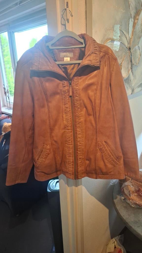Mona Lak Leren Jasje - Maat M, Mona, Ophalen of Verzenden, Gedragen, Maat 38/40 (M)