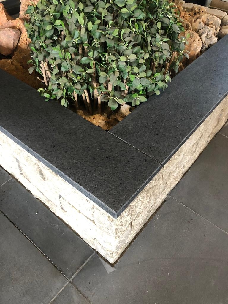 vijverranden muurafdekkers afdekplaten kleurvast basalt, Tuin en Terras, Ophalen of Verzenden, Nieuw